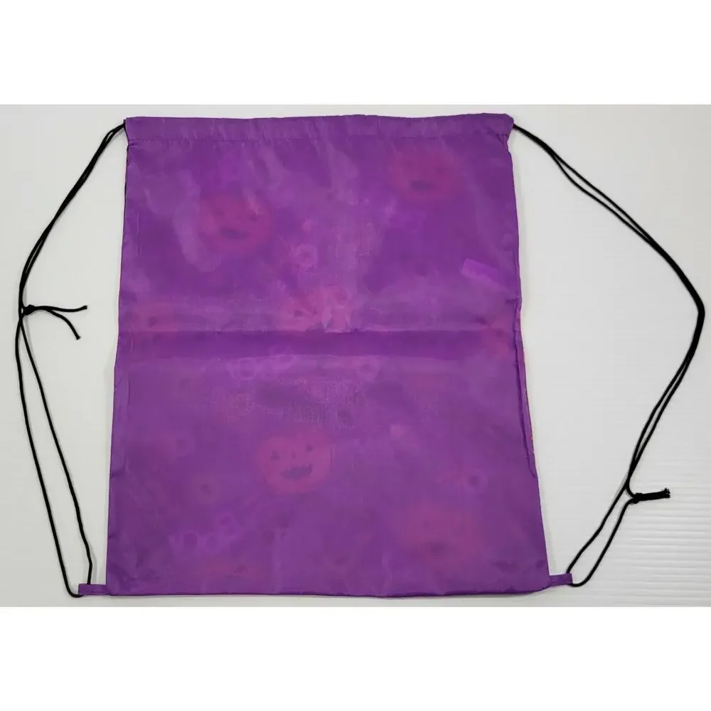 D) Halloween Drawstring Polypropylene Bag Sack Backpack Pumpkin Skull